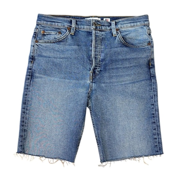Re/Done Denim Shorts Medium Wash Cutoffs Size 29 - Picture 1 of 7